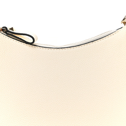 Valentino Garavani Grainy Calfskin Mini Rockstud Hobo Ivory 7 of 10