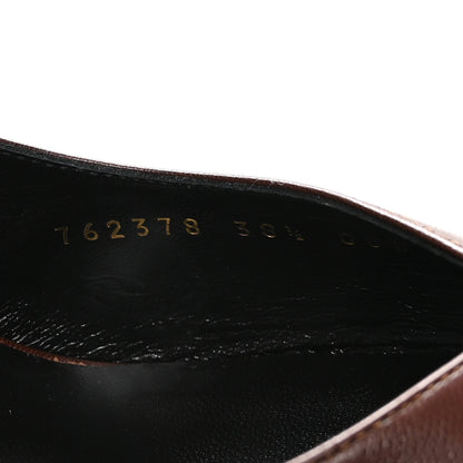 Gucci Calfskin Slingback Pumps 38.5 Dark Brown 8 of 9