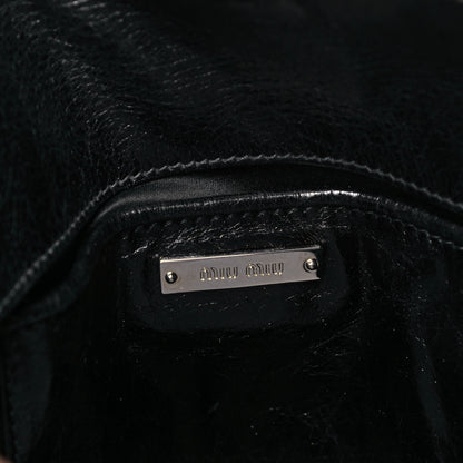 Miu Miu Vitello Lux Mini Bow Bag Black 6 of 9