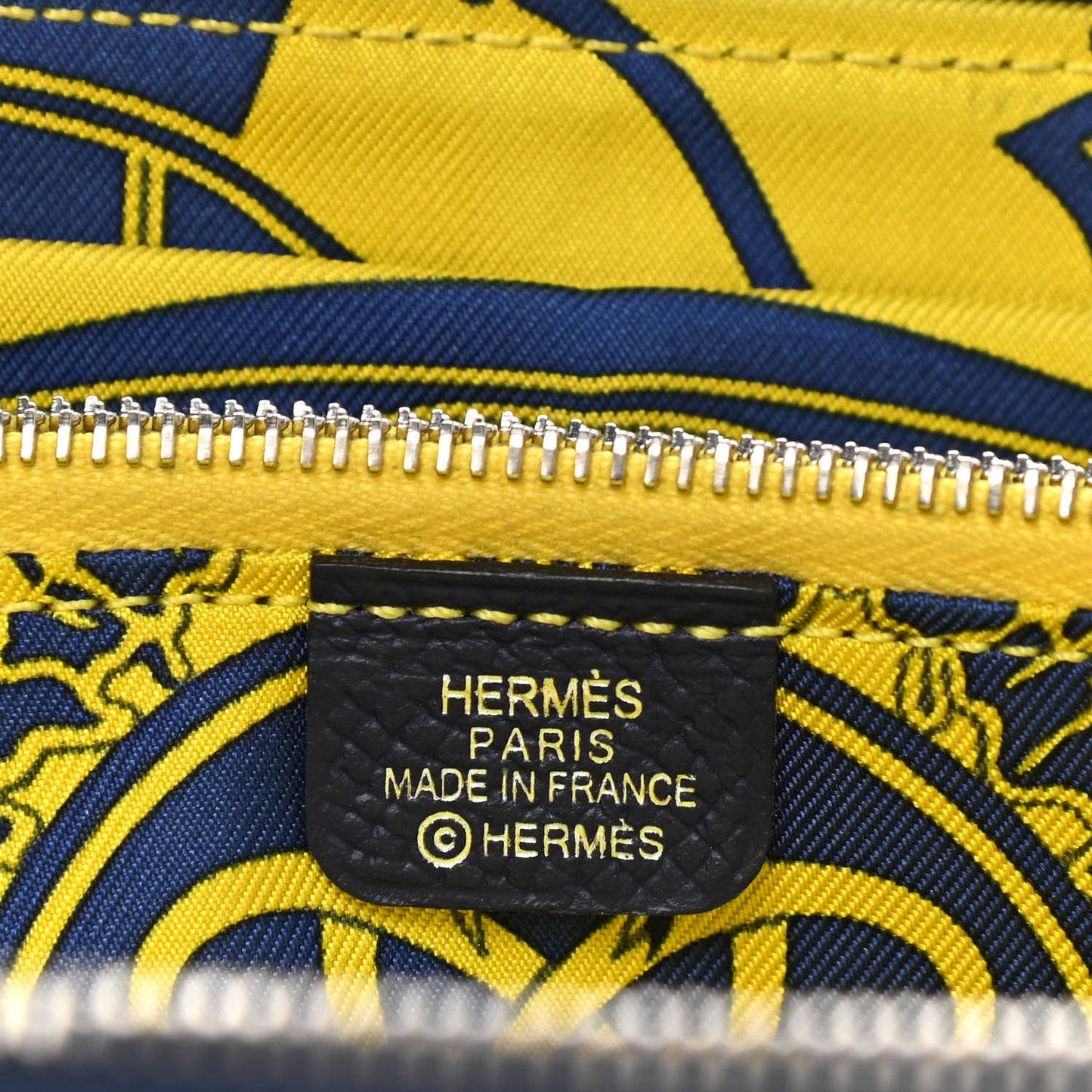 Epsom Silk'In Wallet Bleu Saphir Fauve Lime