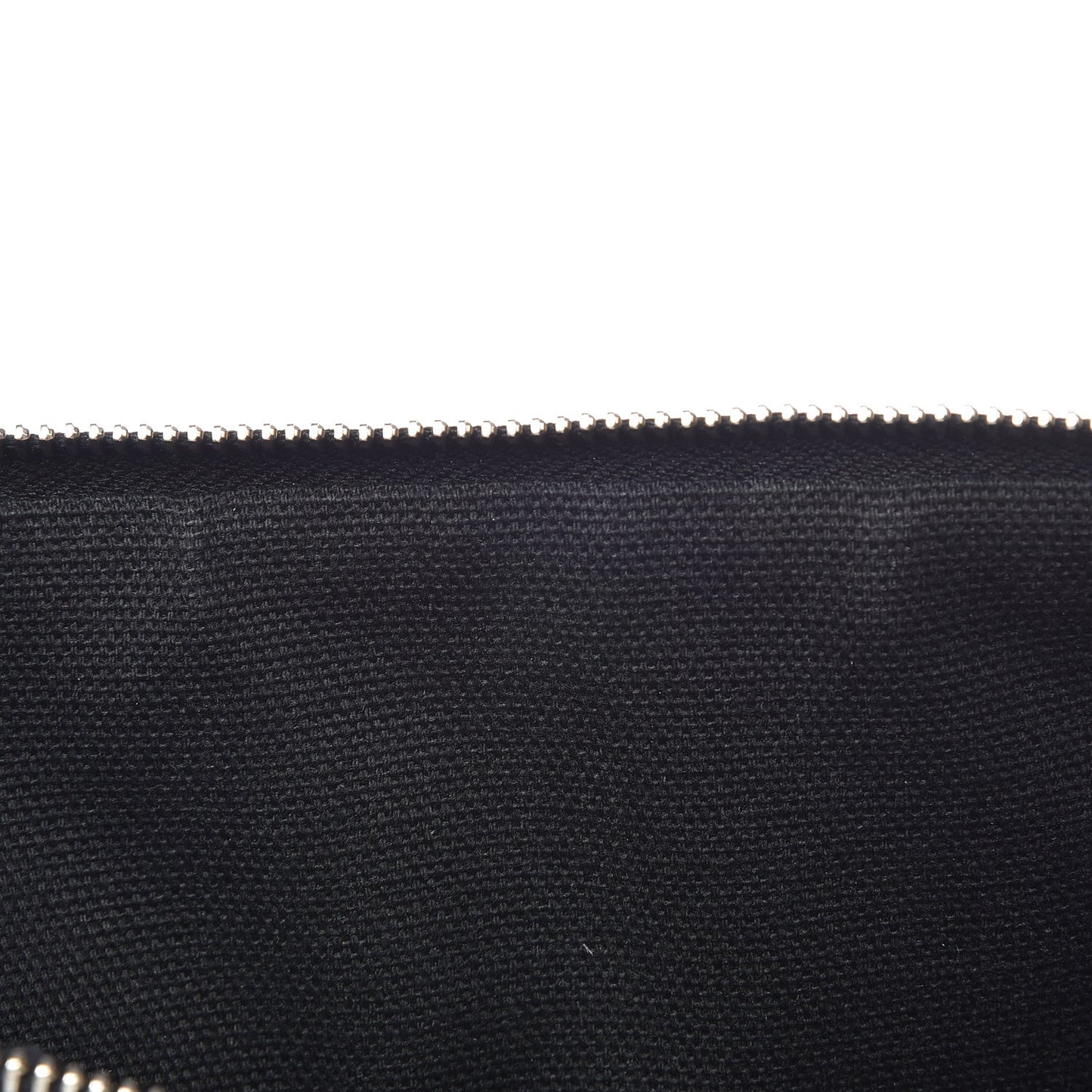 Textured Coated Canvas Rottweiler Print Large Cosmetic Pouch Black
