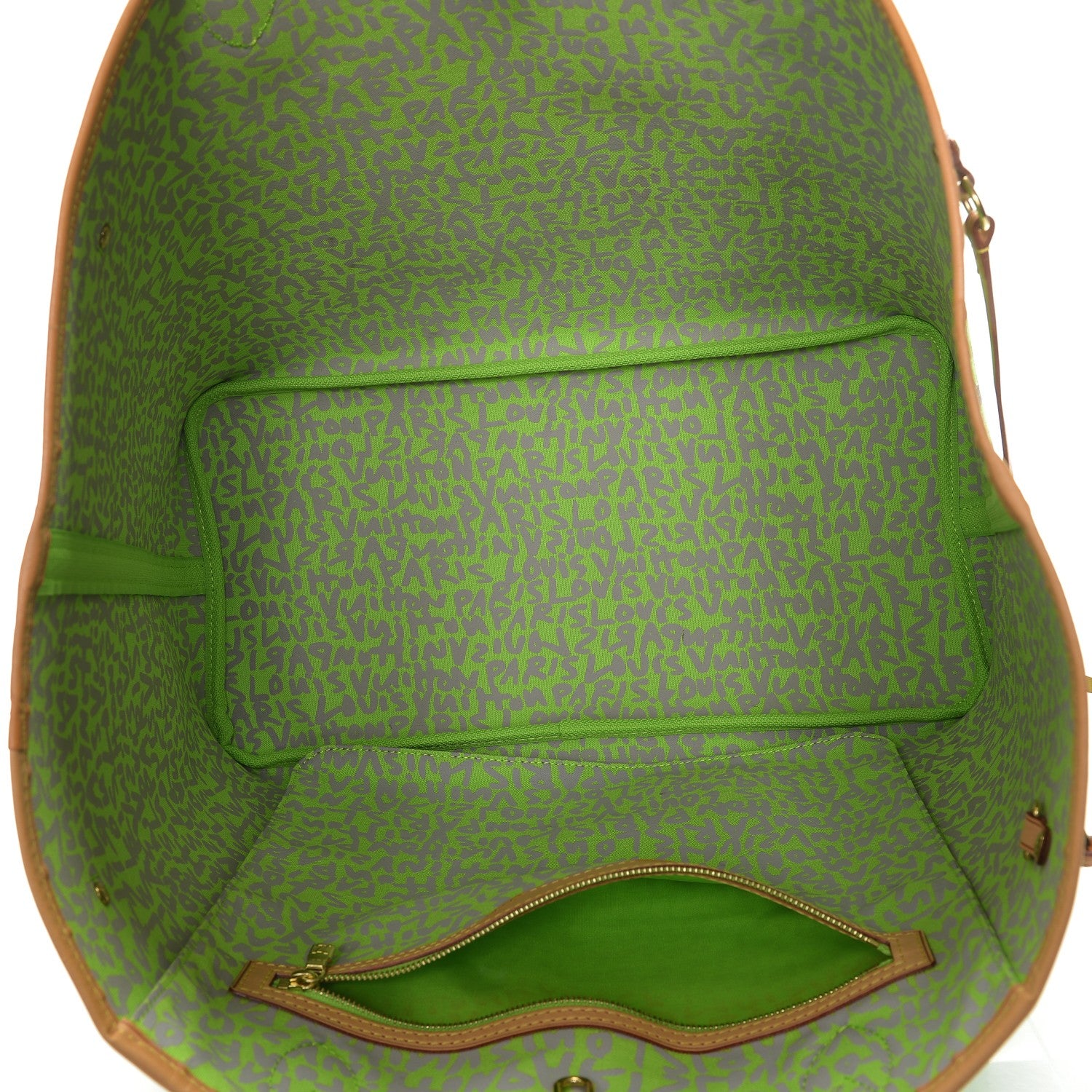 Louis Vuitton Monogram Graffiti Neverfull GM Green 5 of 6