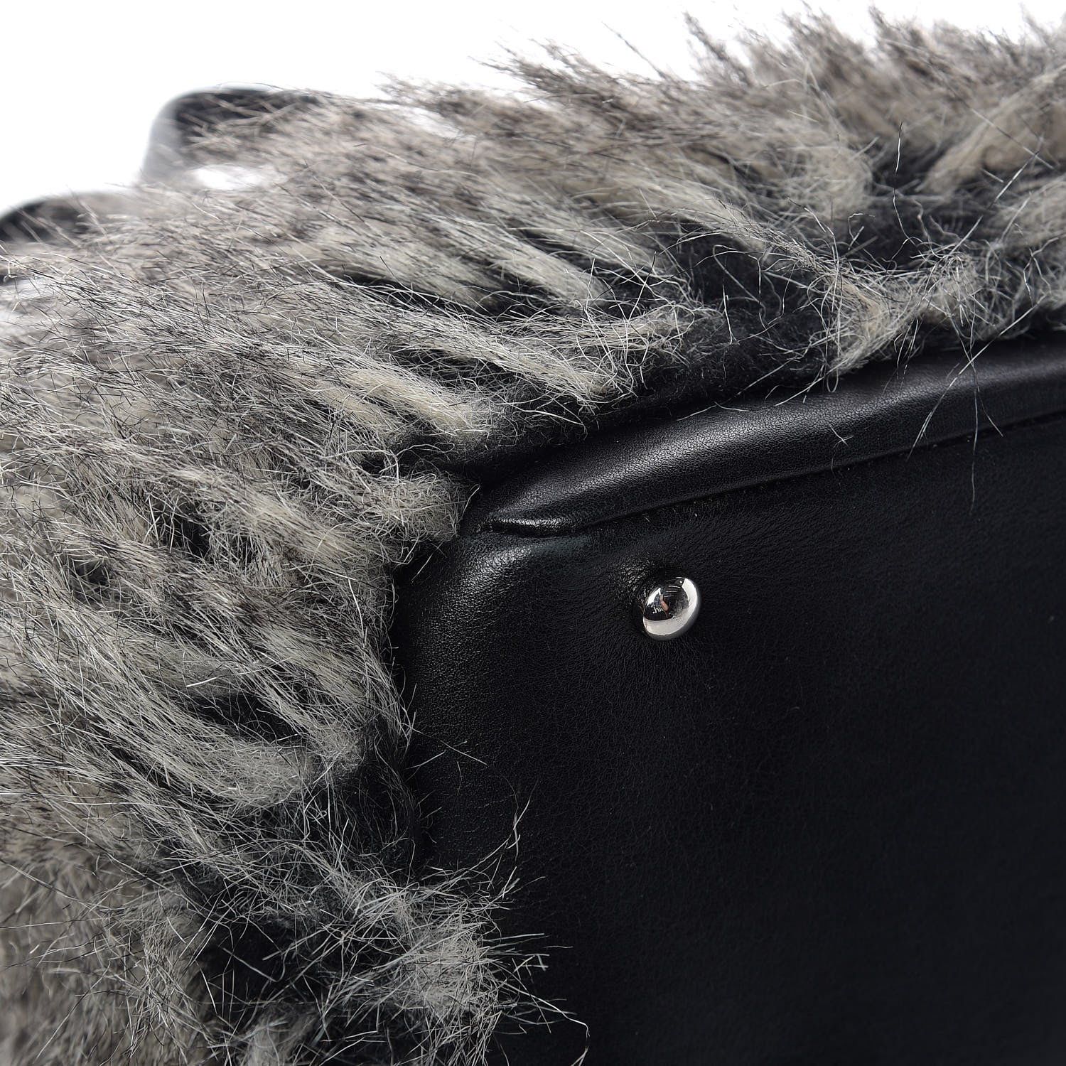Chanel Calfskin Fantasy Fur Shopper Tote Black 13 of 13