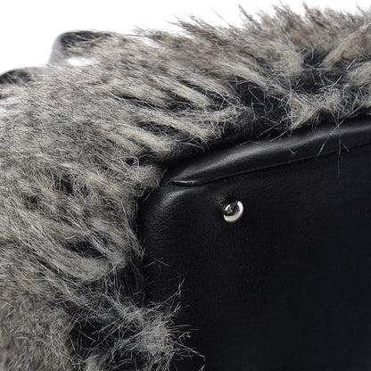 Chanel Calfskin Fantasy Fur Shopper Tote Black 13 of 13