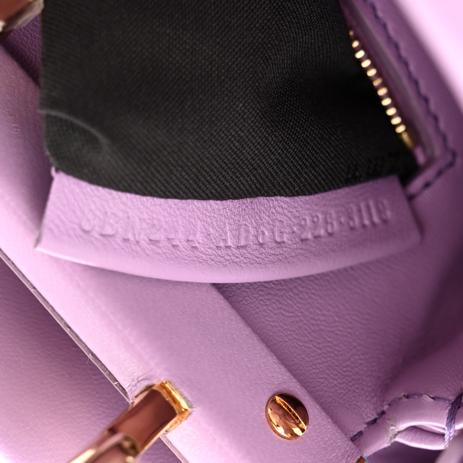 Fendi Nappa Stacked Bar Mini Peekaboo Iconic Satchel Violetta 7 of 11