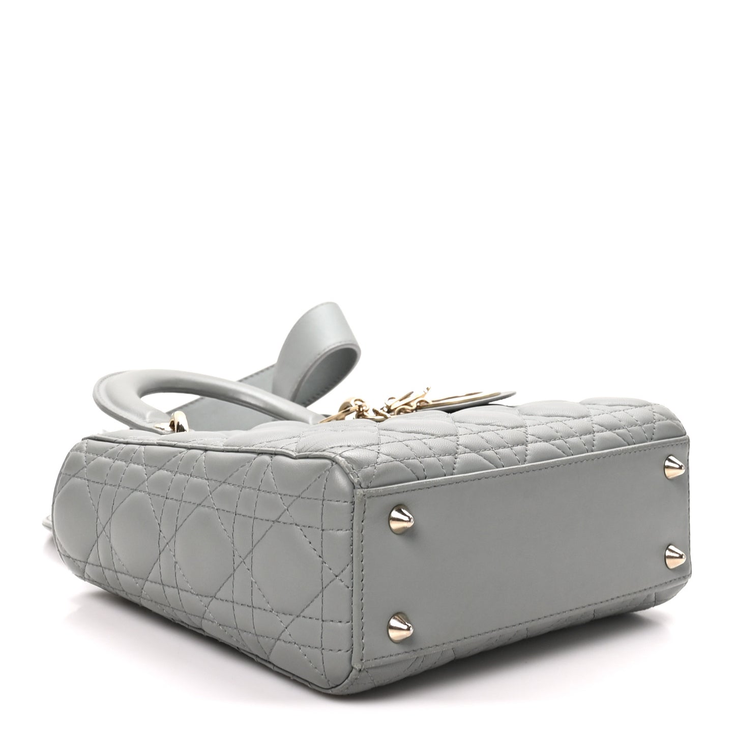 Lambskin Cannage Small My ABCDior Lady Dior Grey