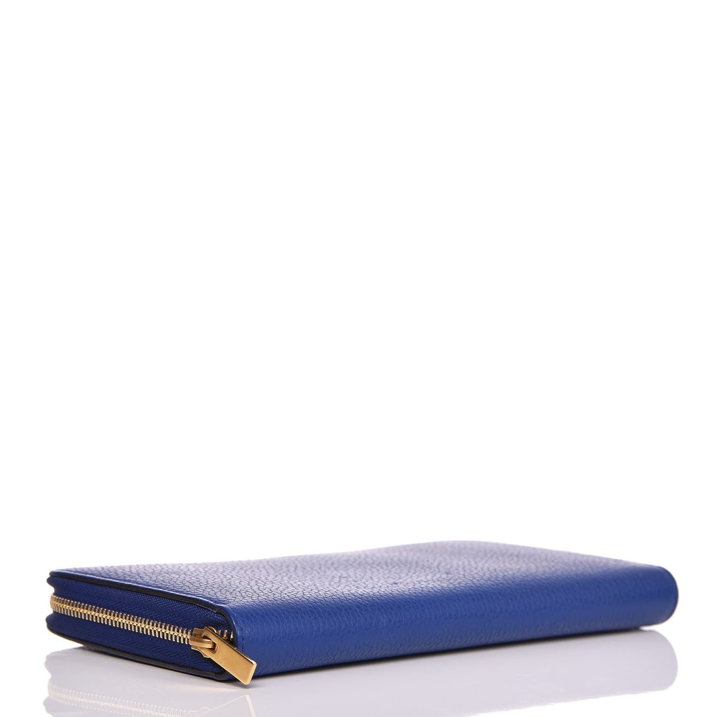 Drummed Large Zip Around Multifunction Wallet Indigo
