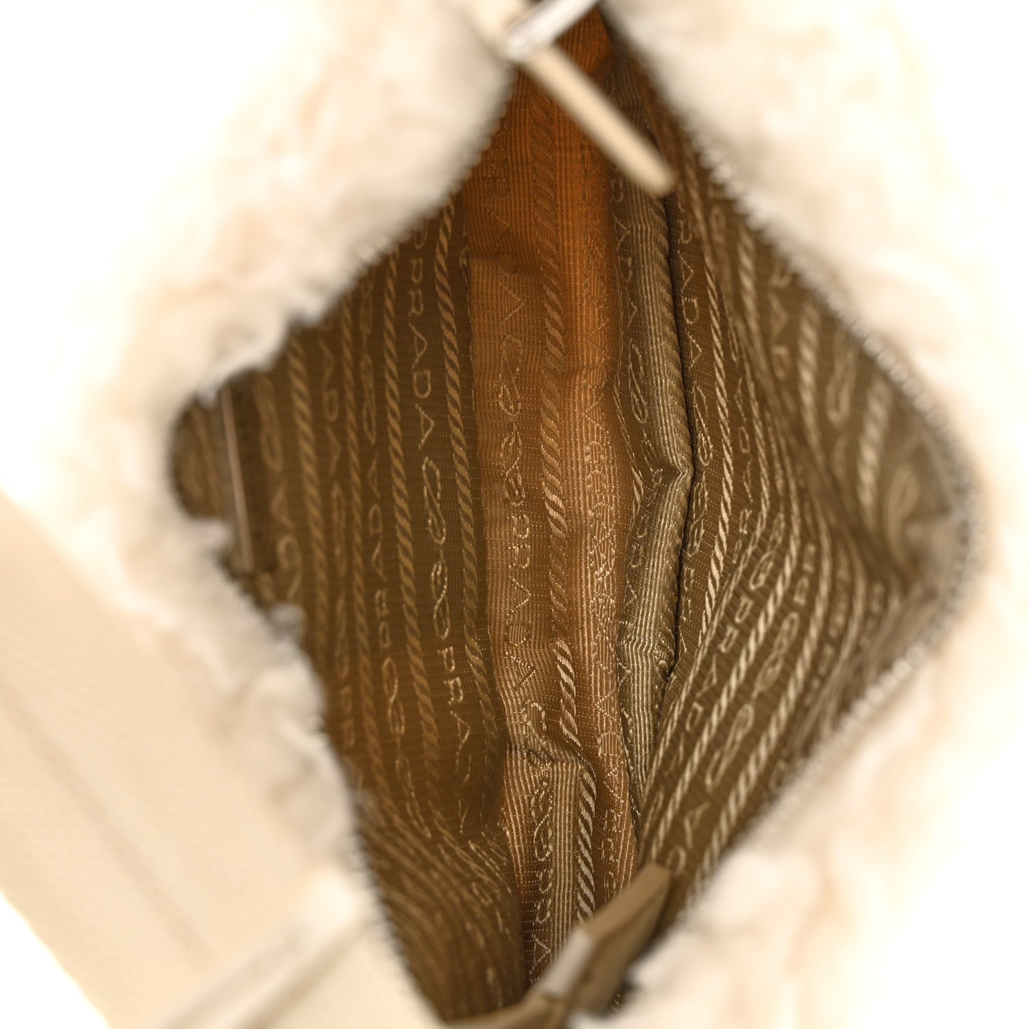Prada Cashmere Mini Re-Edition 2000 Bag Naturale 5 of 10