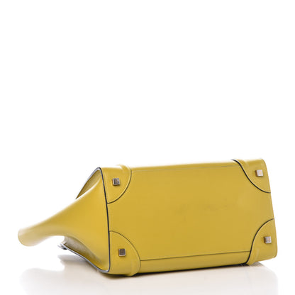Celine Smooth Calfskin Mini Luggage Chartreuse 4 of 11