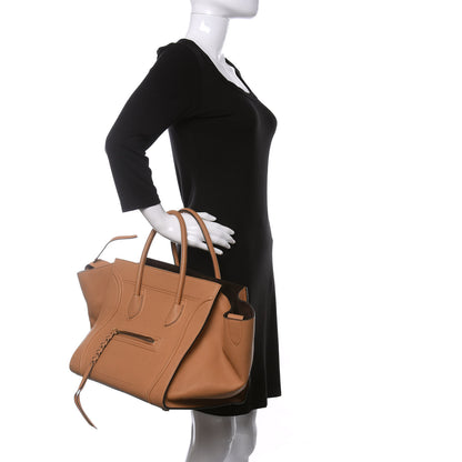 Celine Baby Grained Calfskin Medium Phantom Luggage Camel 2 of 12