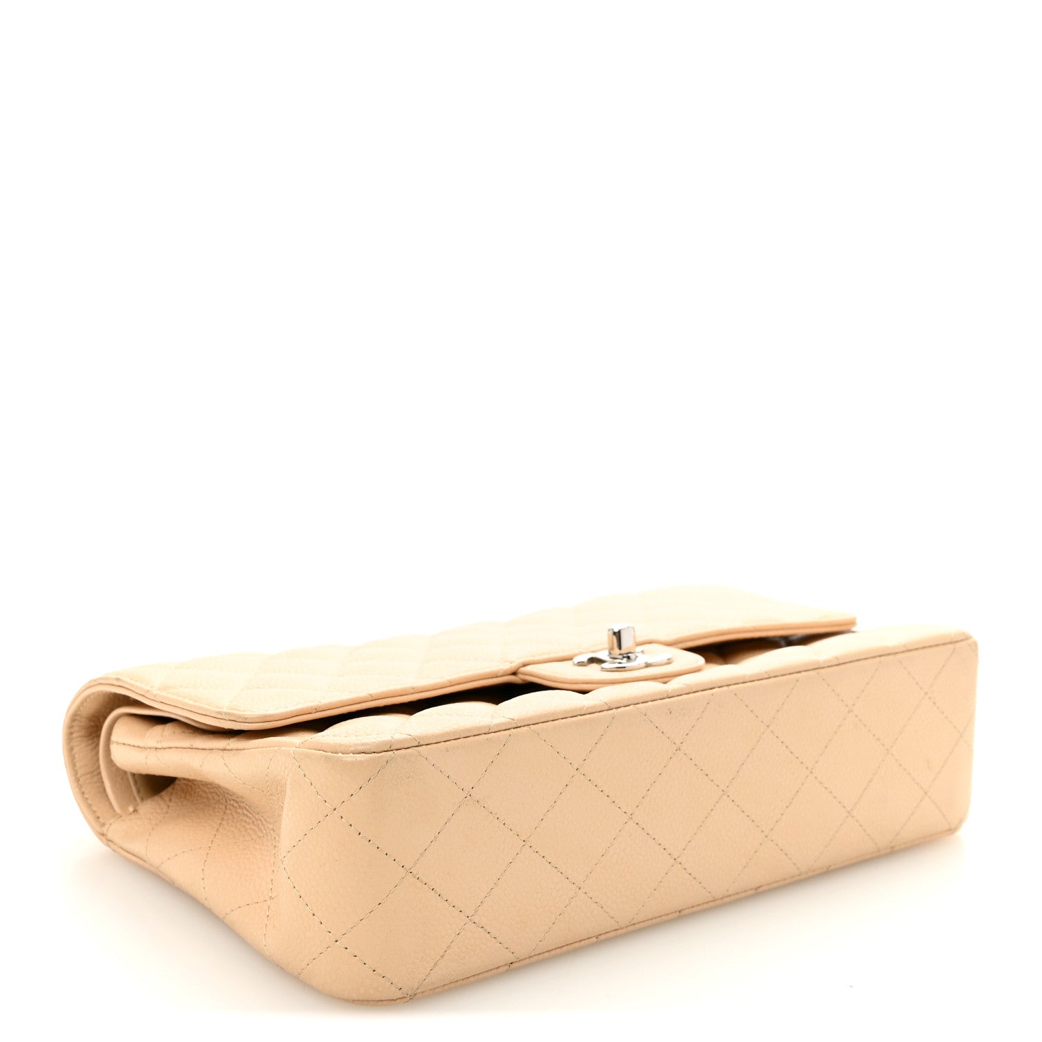 Chanel Caviar Quilted Medium Double Flap Beige Clair 4 of 10