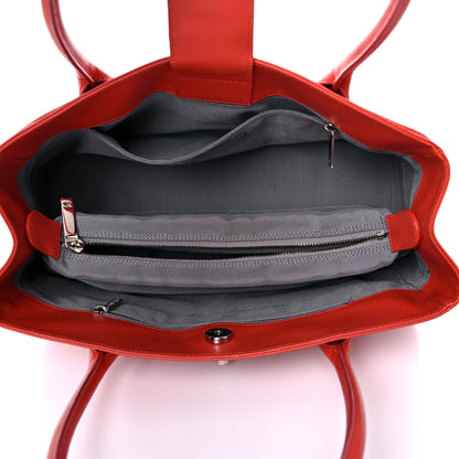 Chanel Calfskin Small Cerf Shopper Tote Red 6 of 21