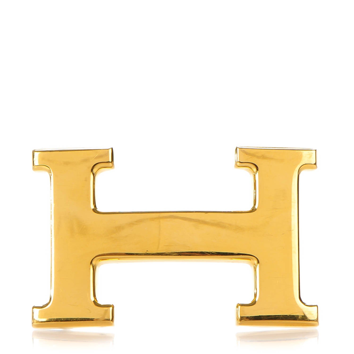 Hermes Polished 32mm H Belt Buckle Gold 1 of 4