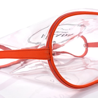 Prada Plexiglass Canapa Small Shopper Tote Arancio 7 of 8