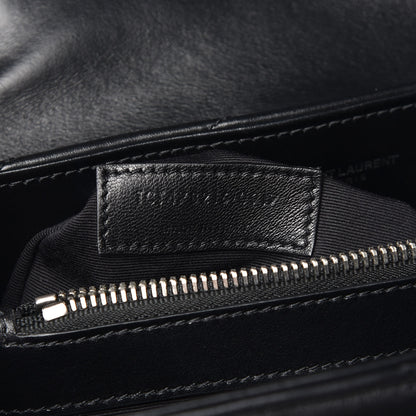 Saint Laurent Calfskin Y Quilted Monogram Medium Loulou Chain Satchel Black 8 of 13