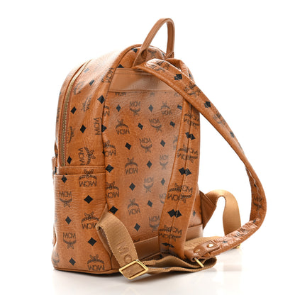 MCM Visetos Small Sprinkle Stud Stark Backpack Cognac 3 of 9