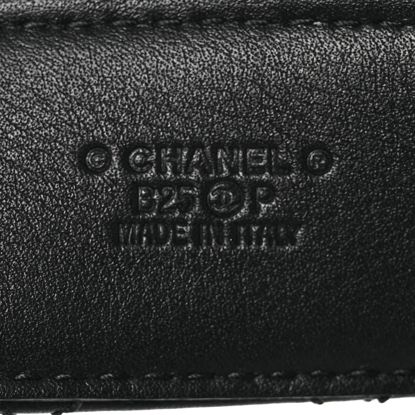 Lambskin Quilted CC Belt 90 36 Black Silvery