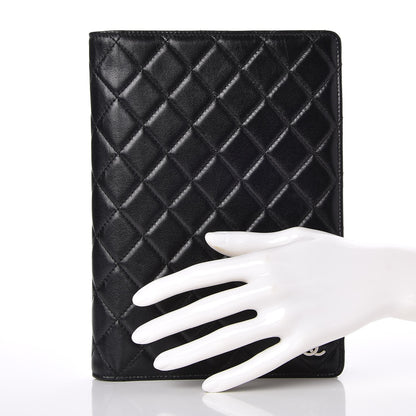 Chanel Lambskin Quilted Large Agenda Cover Black 2 of 9