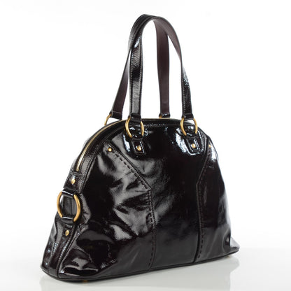 Saint Laurent Patent Calfskin Large Muse Aubergine 3 of 7