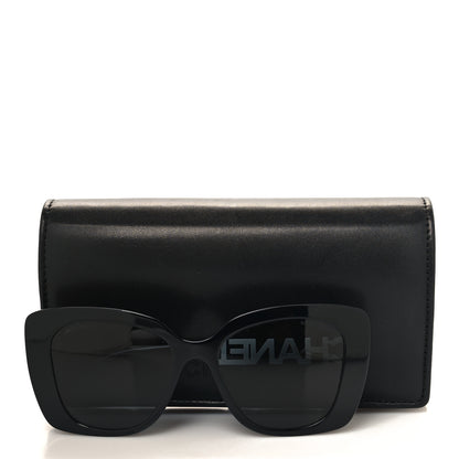 Chanel Acetate Strass Square Sunglasses 5422-B-A Black White 7 of 7