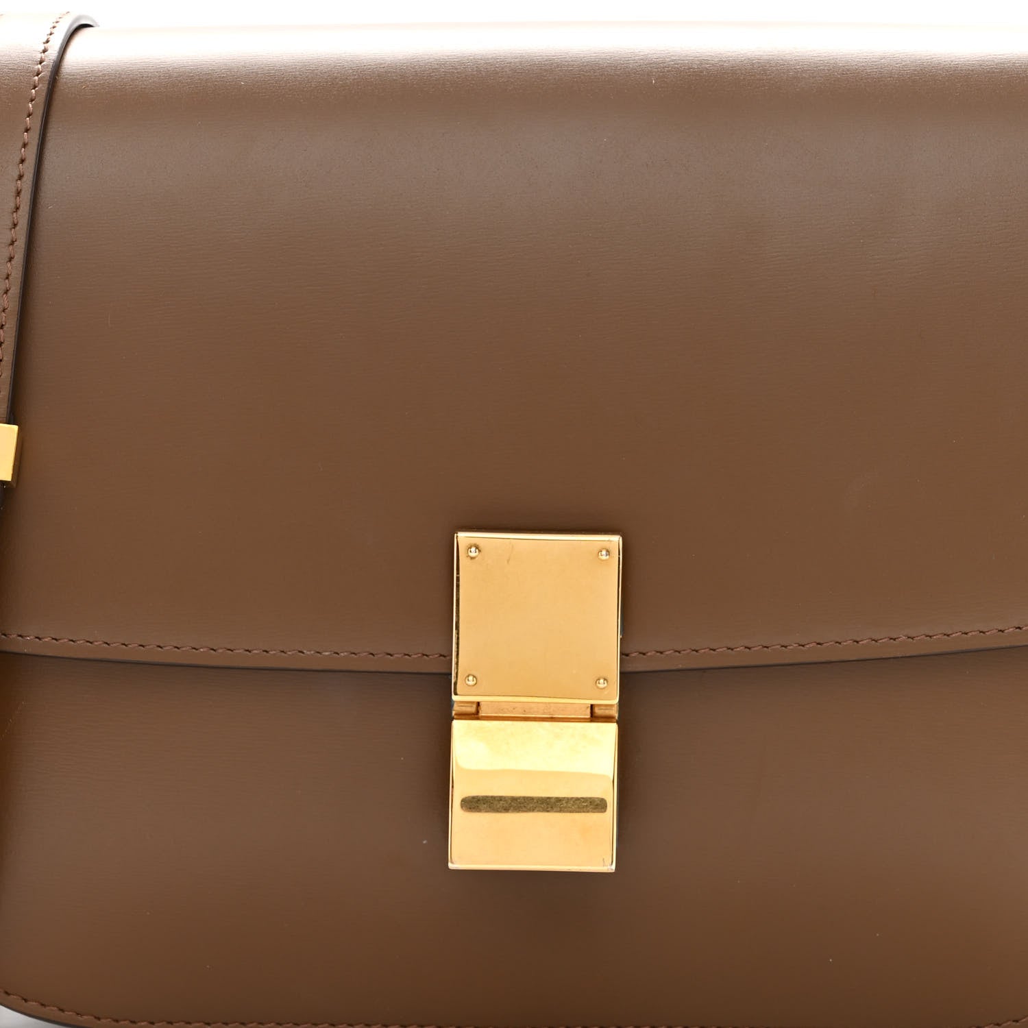 Celine Box Calfskin Medium Classic Box Flap Bag Camel 7 of 9