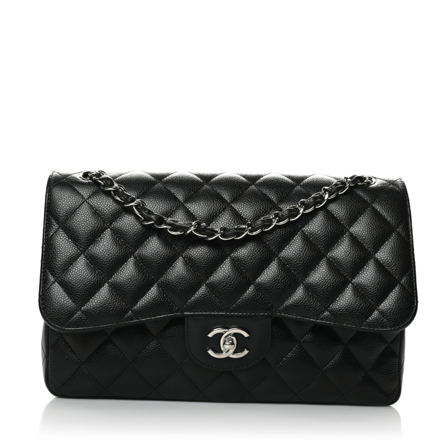 Chanel Caviar Quilted Jumbo Double Flap Black 1 of 13