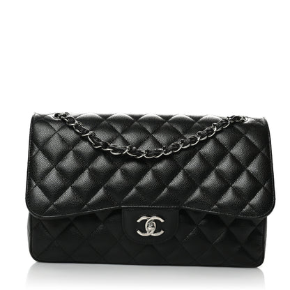 Chanel Caviar Quilted Jumbo Double Flap Black 1 of 13