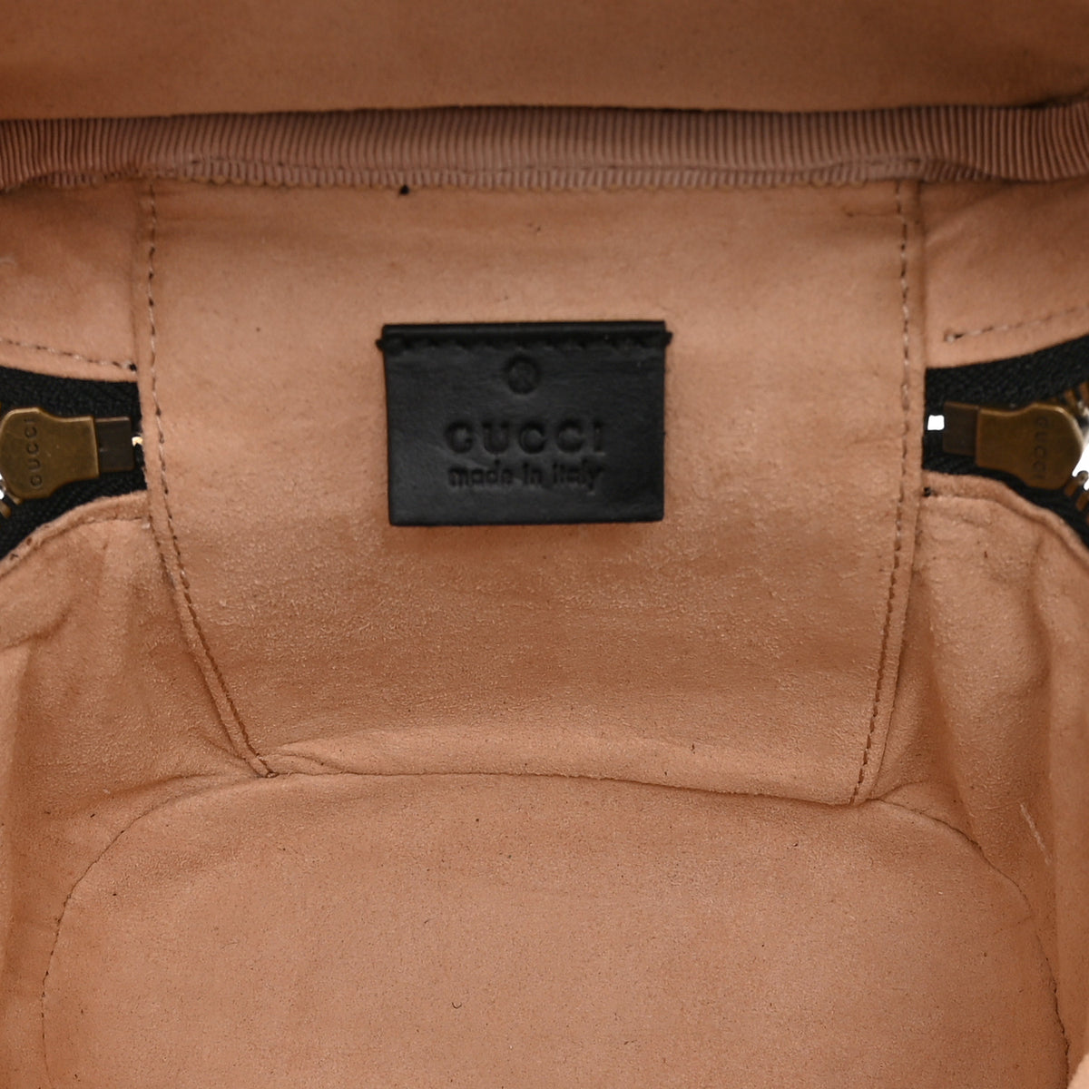 Gucci Calfskin Matelasse Mini GG Marmont Round Backpack Black 5 of 10
