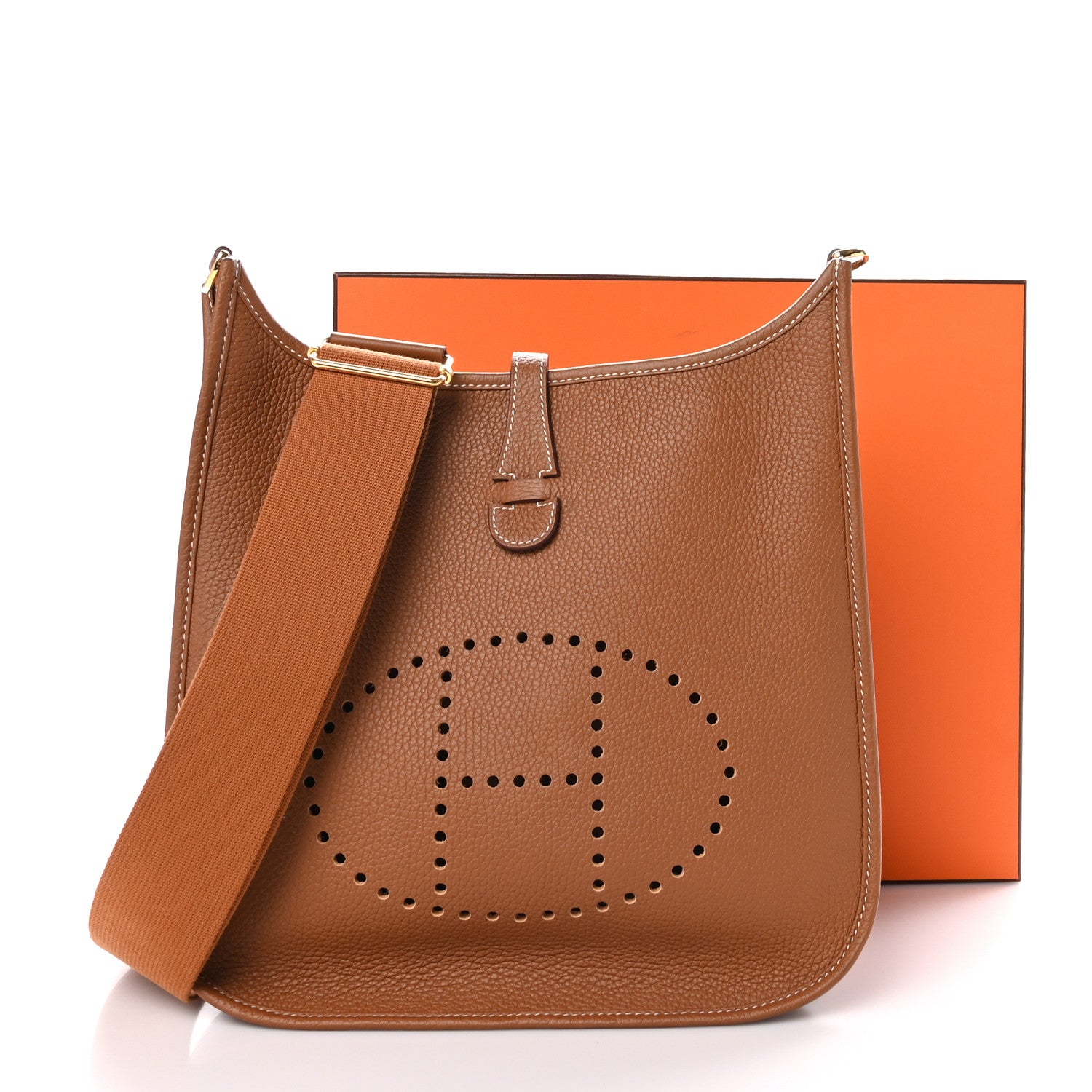 Hermes Taurillon Clemence Evelyne III PM Gold 11 of 11