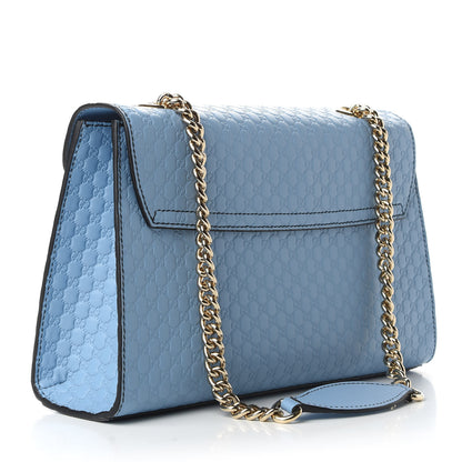 Gucci Microguccissima Medium Emily Chain Shoulder Bag Mineral Blue 3 of 9