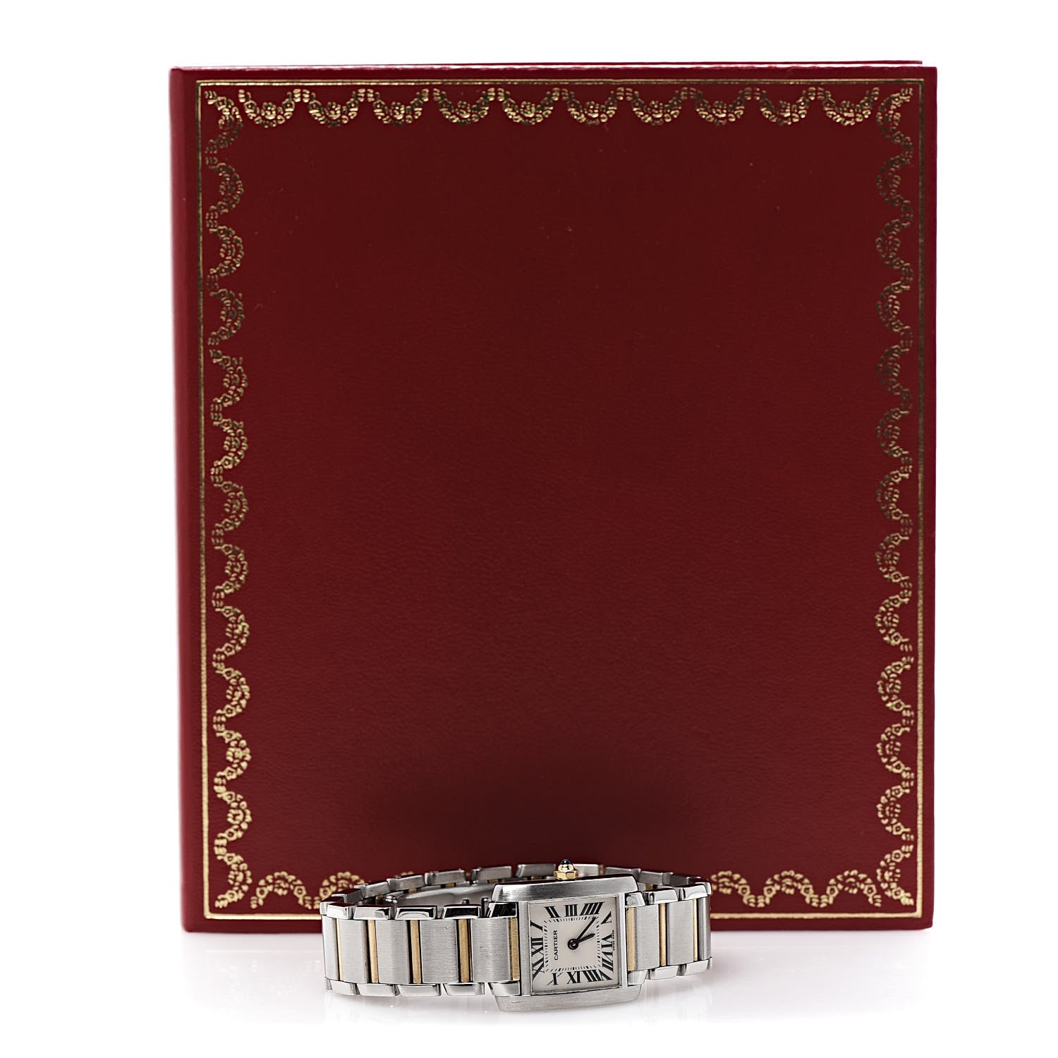 Cartier Stainless Steel 18K Yellow Gold 20mm Tank Francaise Quartz Watch 10 of 10