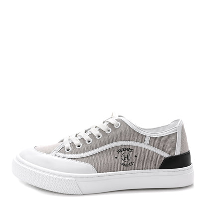 Hermes Canvas Calfskin Get Sneakers 39 Prunoir White 1 of 9