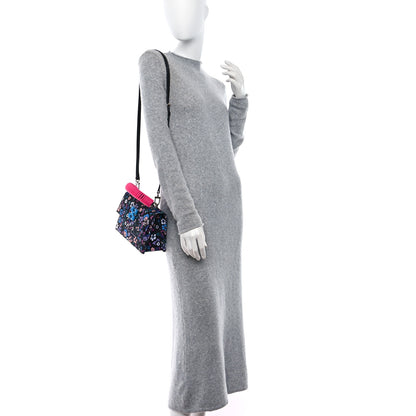 Off-White Fabric Jitney 1.4 Floral Print Top Handle Bag Black Multicolor 2 of 10