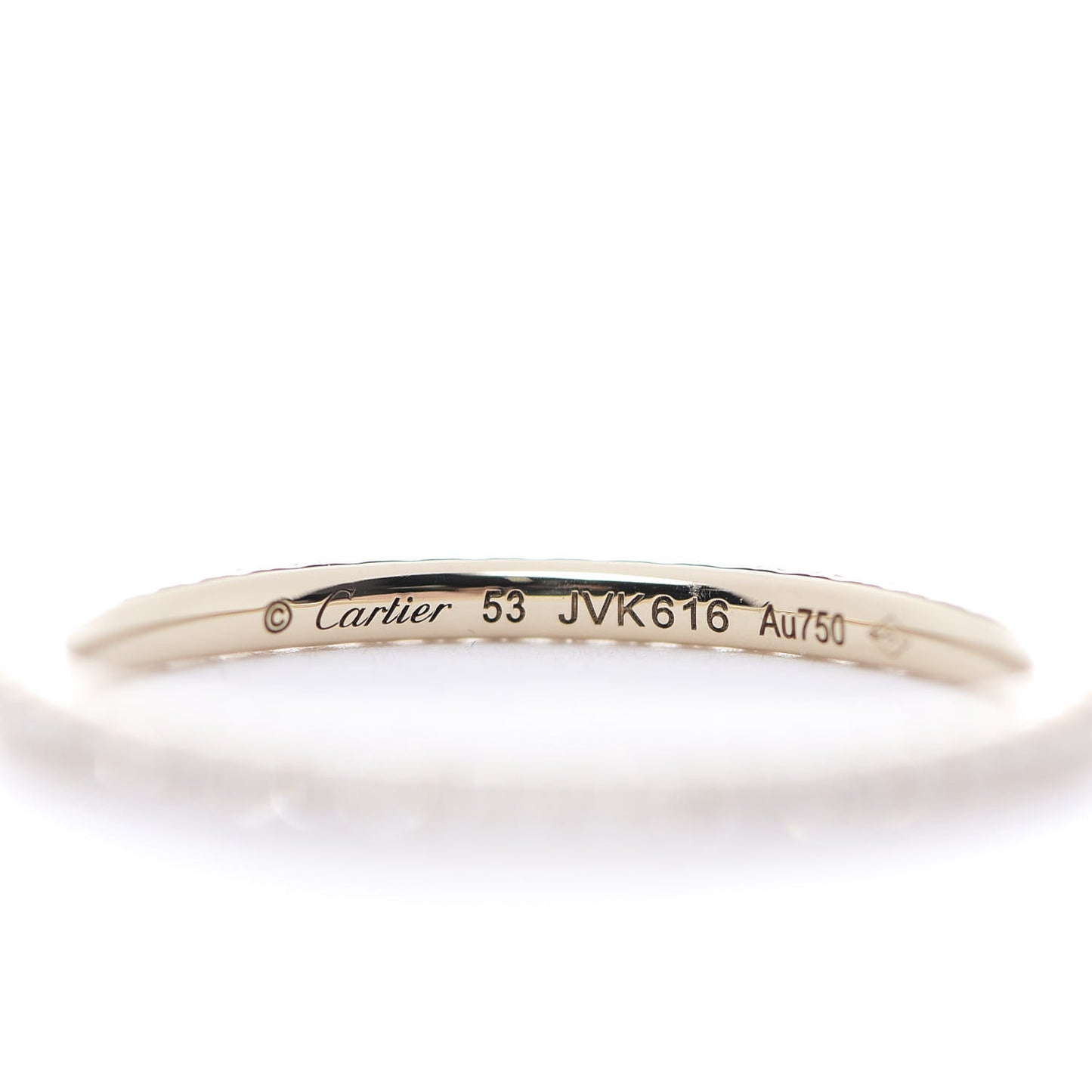 18K Yellow Gold Diamond Etincelle De Eternity Ring 53 6.5