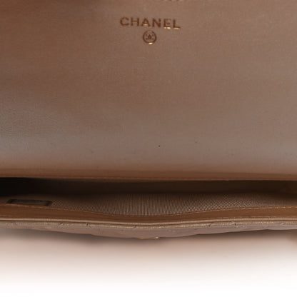 Chanel Iridescent Lambskin Quilted Flap Phone Holder With Chain Beige 4 of 13
