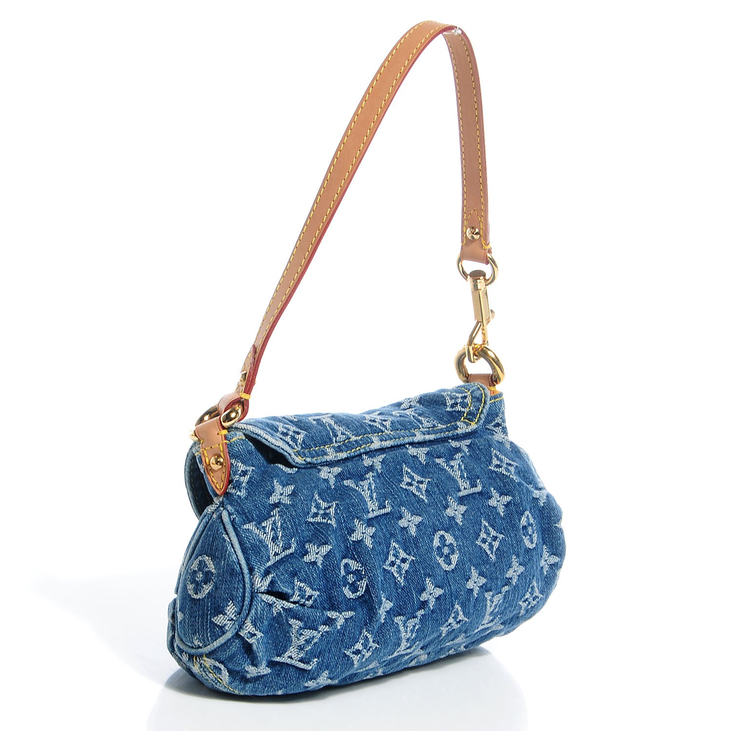 Louis Vuitton Monogram Denim Mini Pleaty Blue 3 of 8