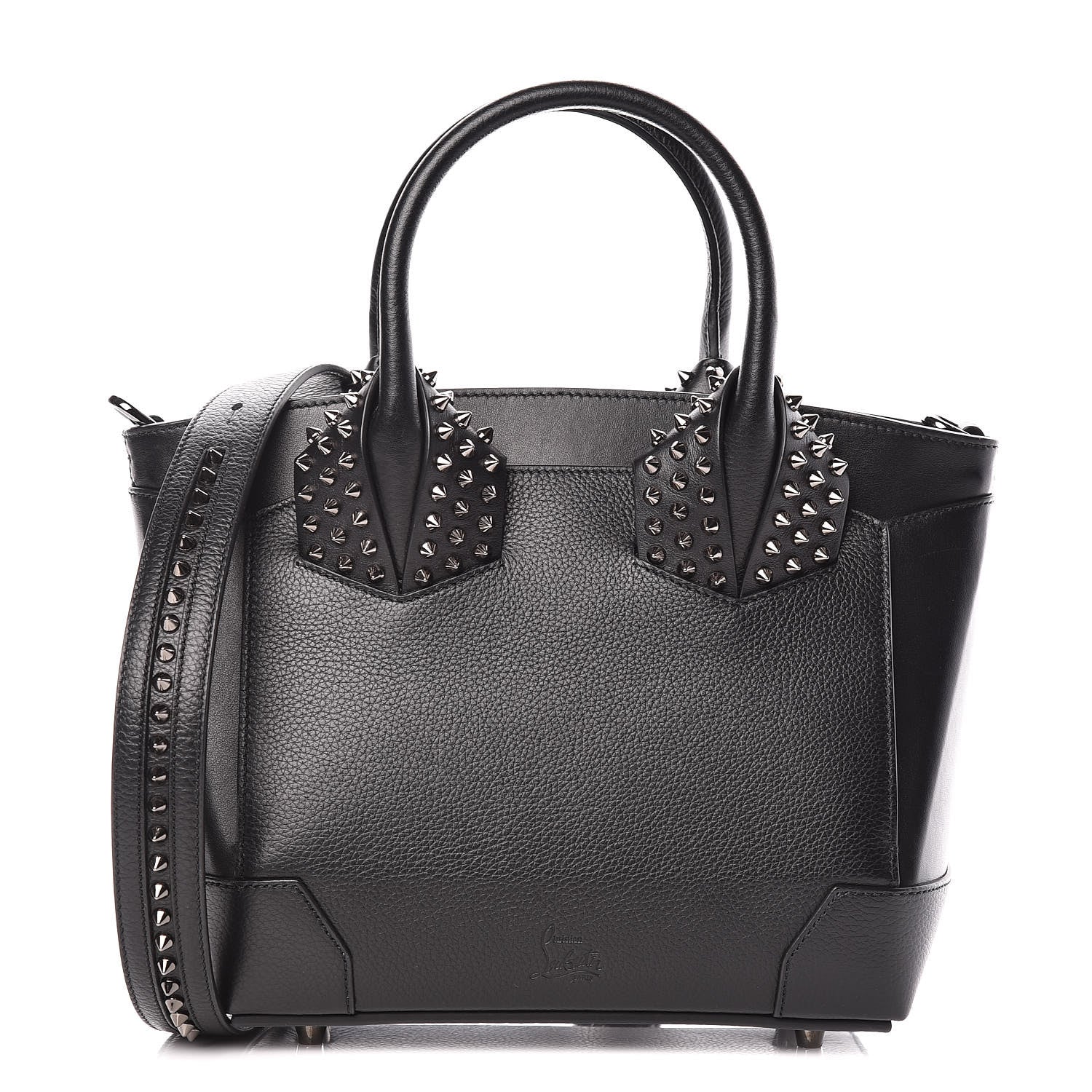 Christian Louboutin Grained Calfskin Spike Small Eloise Tote Black 1 of 9