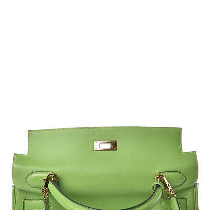 Hermes Veau Gulliver Kelly Retourne 32 Vert Cru 9 of 46