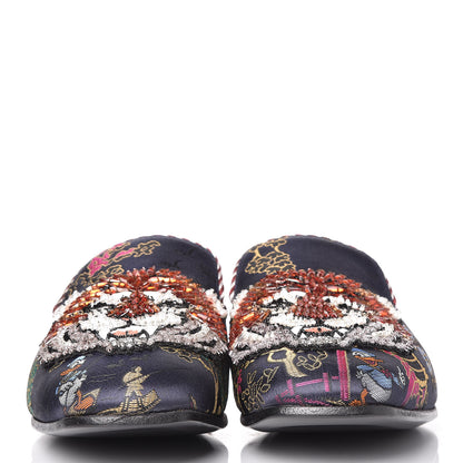 Gucci X DISNEY Jacquard Japanese Donald Duck Embellished Mens Slippers 5 Tide Multicolor Bordeaux 2 of 7
