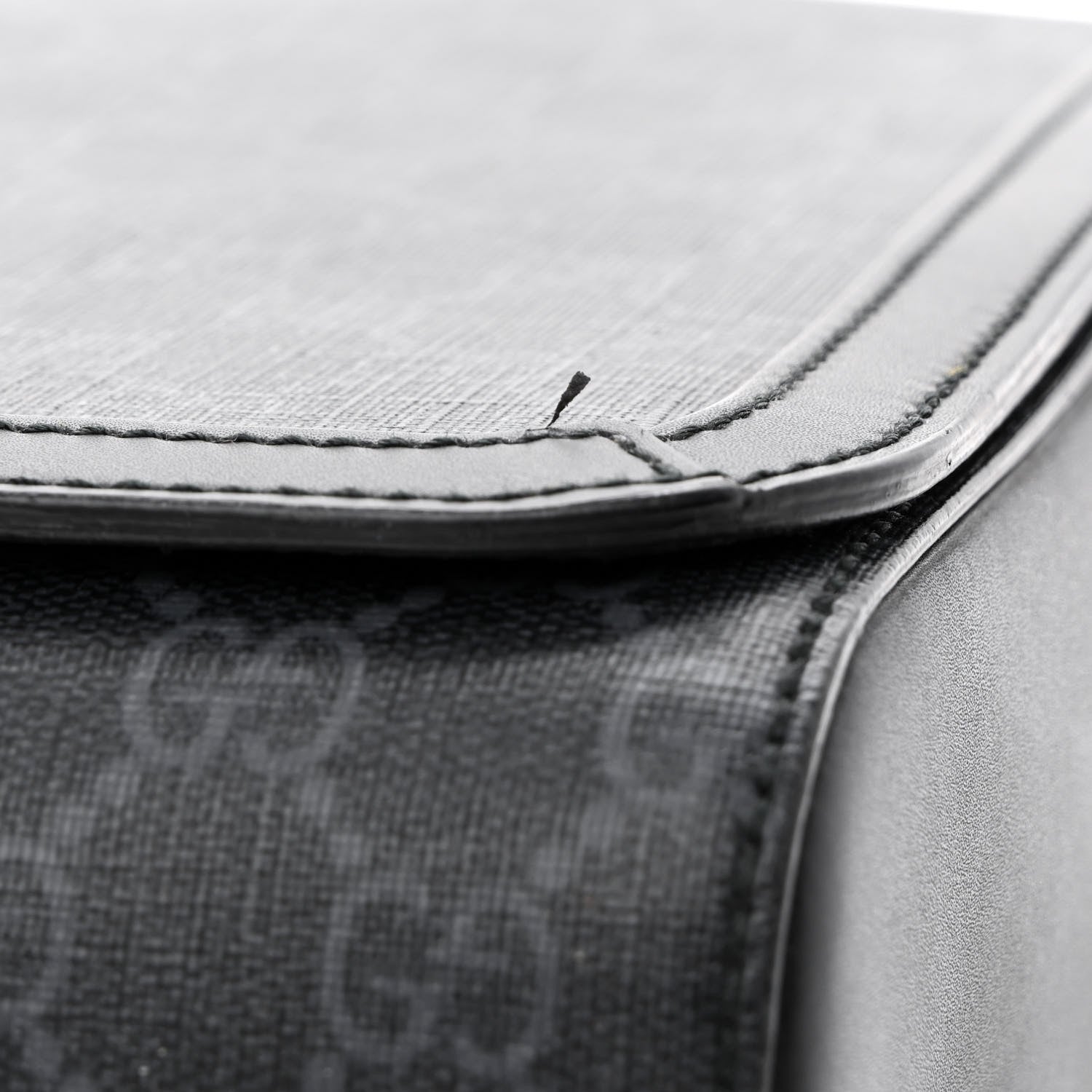 Gucci GG Supreme Monogram Web Flap Messenger Bag Black Grey 12 of 12