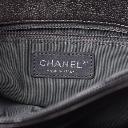 Chanel Metallic Grained Calfskin Quilted Large Casual Pocket Tote Silver 9 of 18