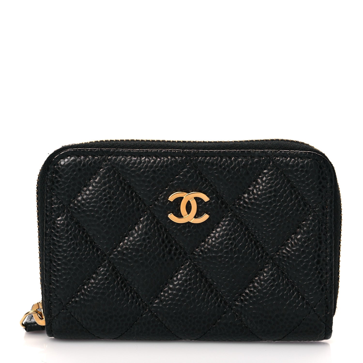 Chanel Caviar Quilted Zip Coin Purse Black 1 of 11