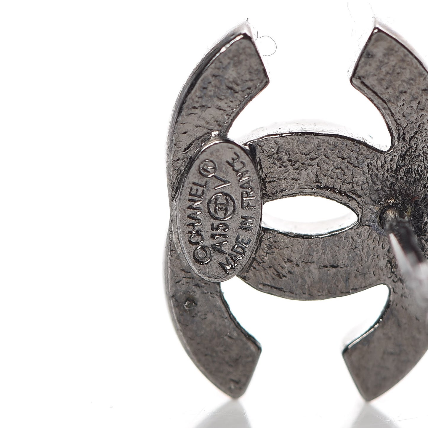 Ruthenium Bead CC Drop Earrings Black