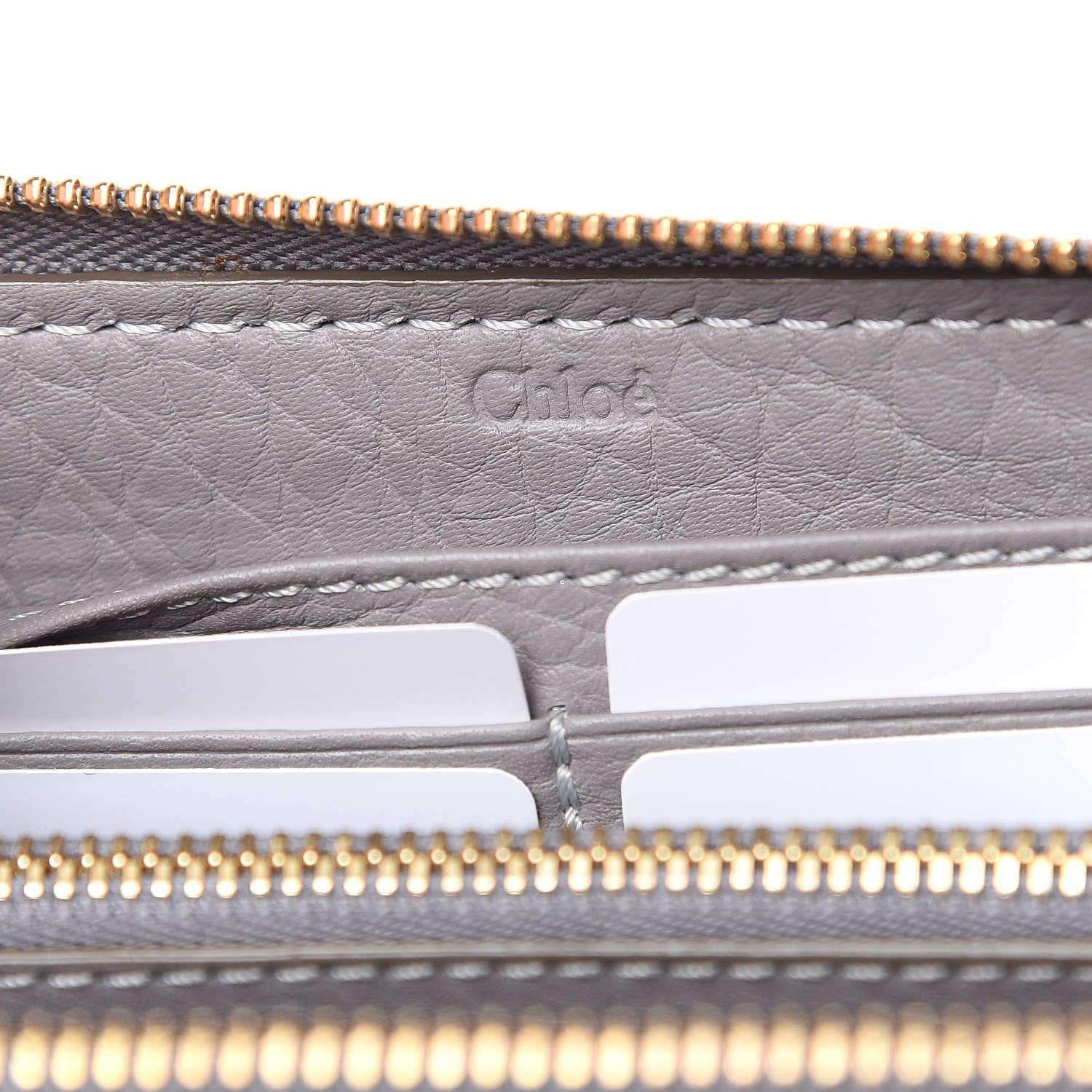 Chloe Calfskin Marcie Long Zip Around Wallet Cashmere Grey 6 of 11