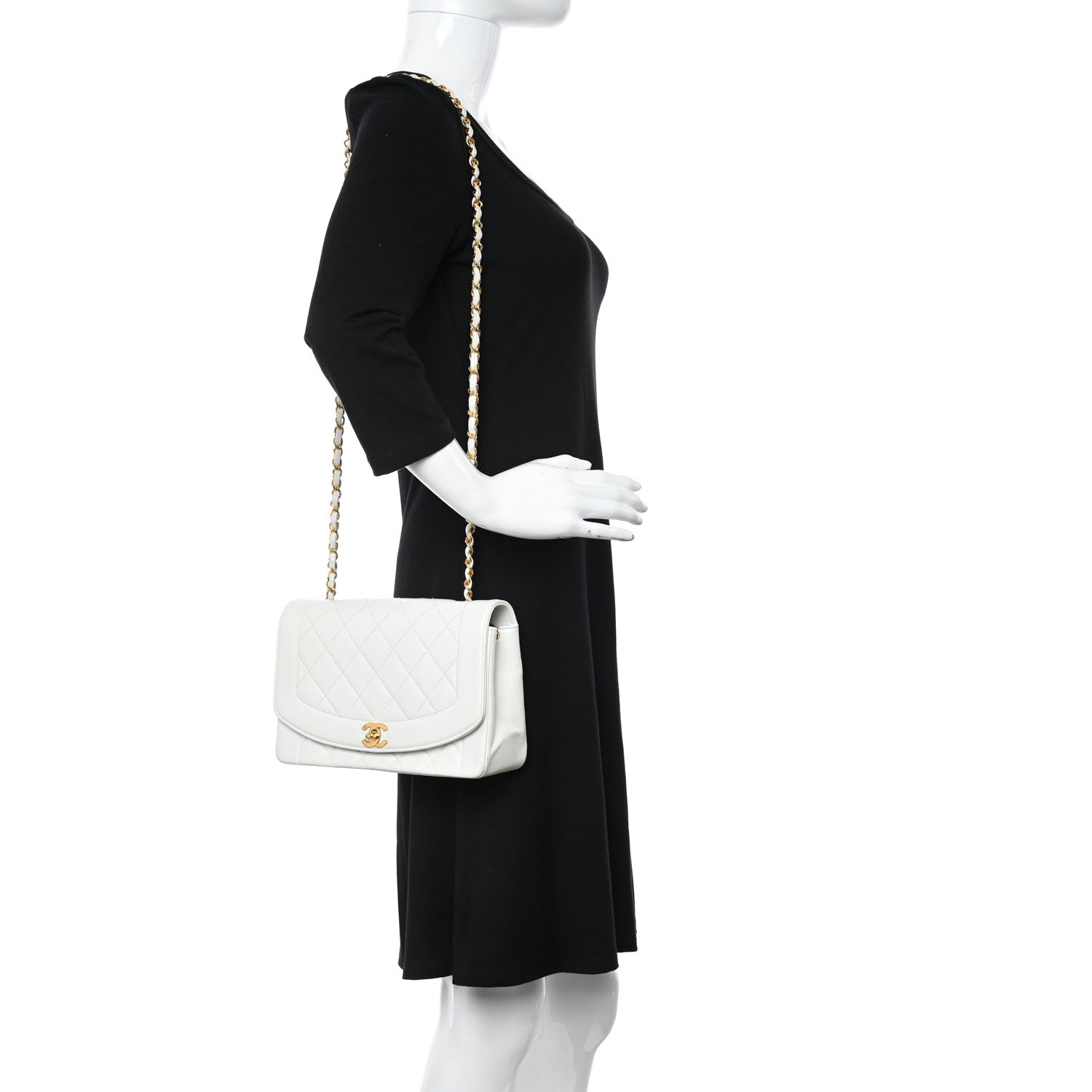 Chanel Lambskin Quilted Medium Single Flap White 2 of 16