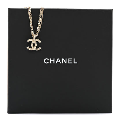 Chanel Crystal CC Multi Strand Chain Necklace Gold 6 of 6
