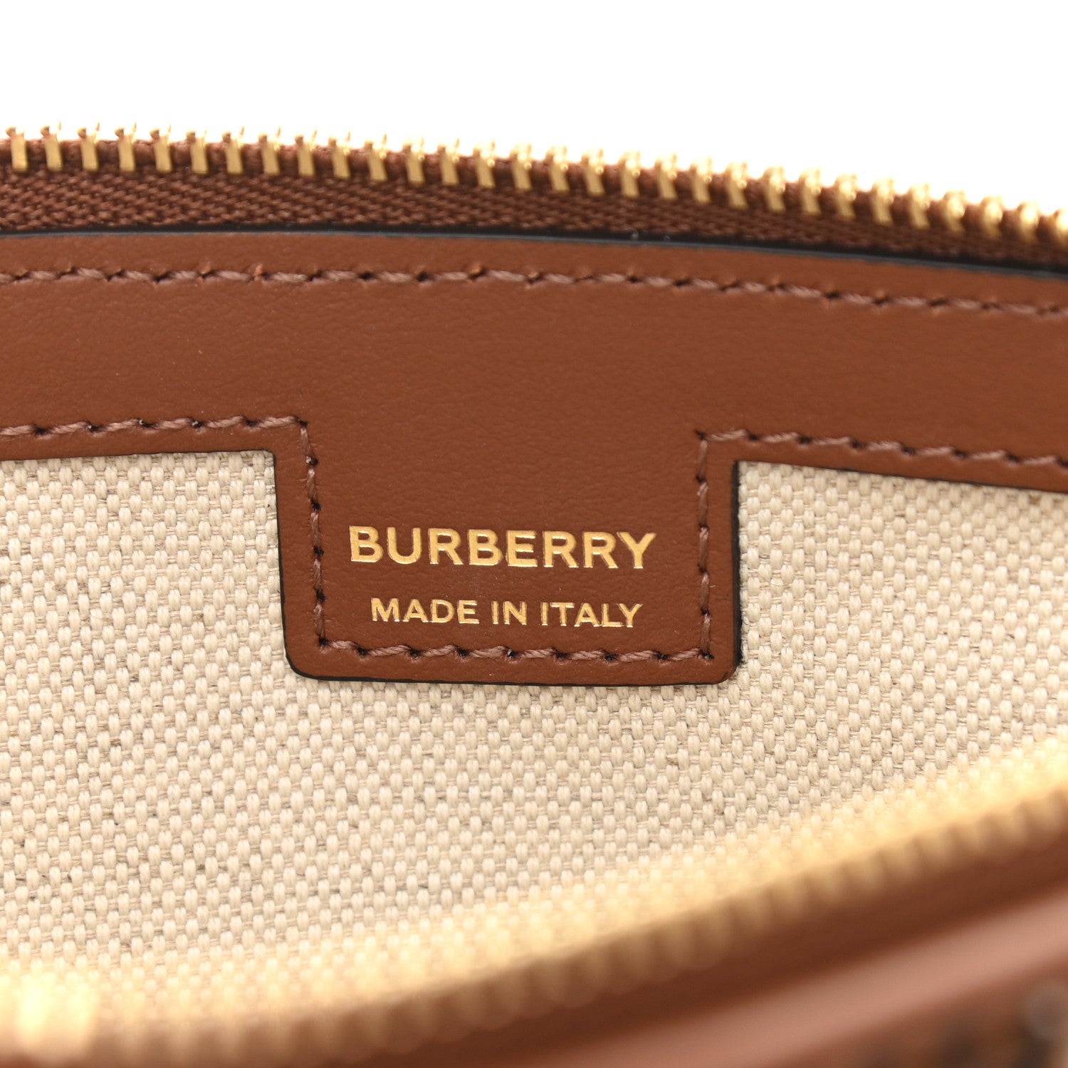 Burberry Canvas Calfskin Check Knitted Small Olympia Birch Brown 6 of 9