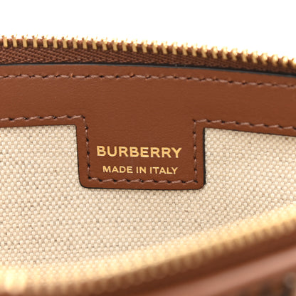Burberry Canvas Calfskin Check Knitted Small Olympia Birch Brown 6 of 9