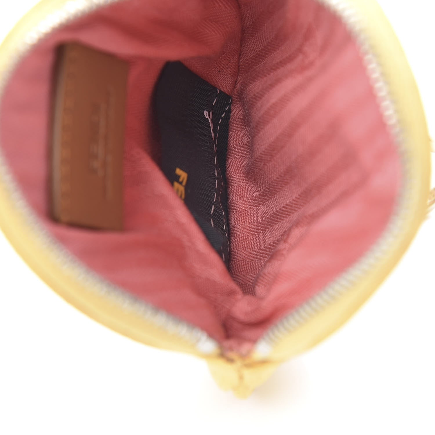Fendi Vitello Elite Monster Eye Coin Purse Key Case Yellow 5 of 7