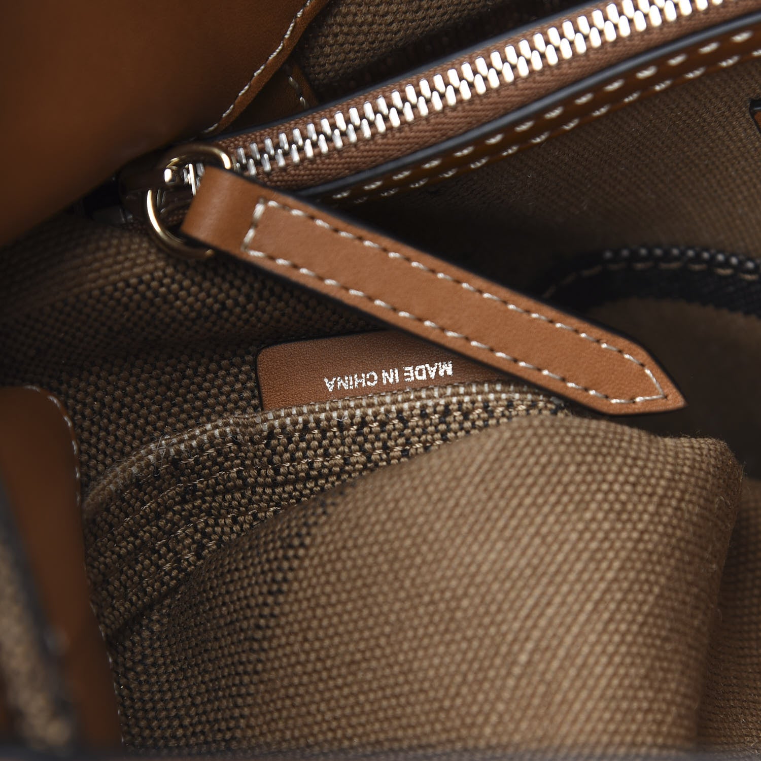 Burberry Canvas Mega Check Medium Ashby Hobo Saddle Brown 7 of 11
